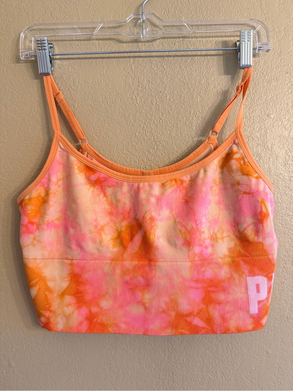 PINK by Victoria’s Secret Seamless Tie-Dye Bralette — Pink & Orange